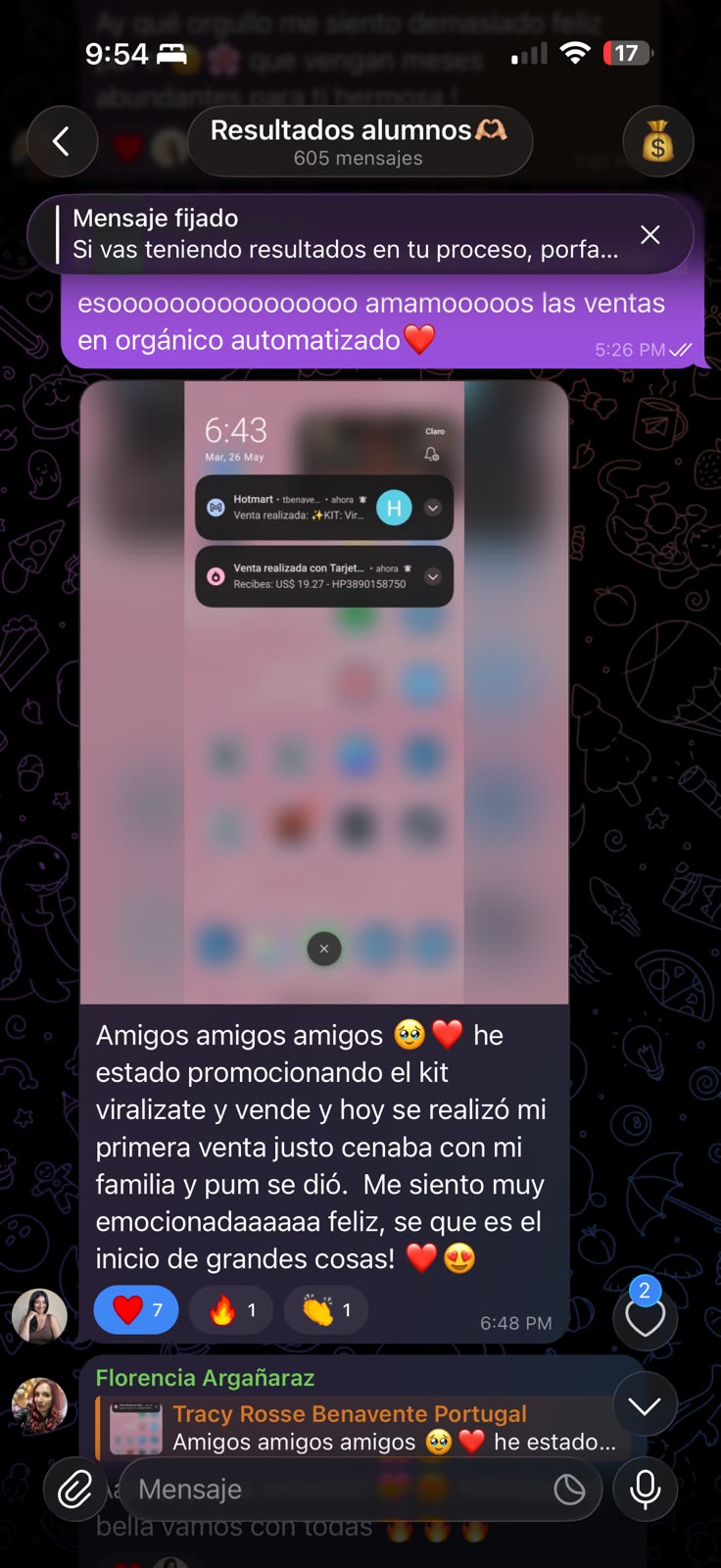 Alumna: primera venta promocionando el Kit